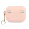 GUESS Capa para AirPods Pro rosa em silicone Charm Heart Collection