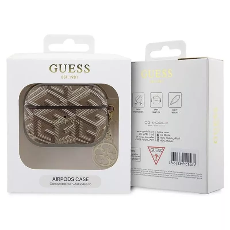Capa GUESS GUE003033 GCube Charm para AirPods Pro castanha