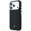 Capa MagSafe Mercedes em pele Semi Wrap Iconic Line para iPhone 18 Pro Max / 17 Pro Max - preta