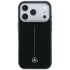 Capa MagSafe Mercedes em pele Semi Wrap Iconic Line para iPhone 18 Pro Max / 17 Pro Max - preta