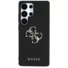 Capa GUESS Grained Big 4G Logo Small Classic Logo para Samsung Galaxy S25 Ultra - preta