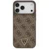Capa MagSafe GUESS em pele 4G Triangle Strass para iPhone 18 Pro Max / 17 Pro Max - castanha