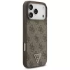 Capa MagSafe GUESS em pele 4G Triangle Strass para iPhone 18 Pro Max / 17 Pro Max - castanha