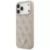 Capa MagSafe GUESS em pele 4G Triangle Strass para iPhone 18 Pro Max / 17 Pro Max - rosa