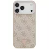 Capa MagSafe GUESS em pele 4G Triangle Strass para iPhone 18 Pro Max / 17 Pro Max - rosa