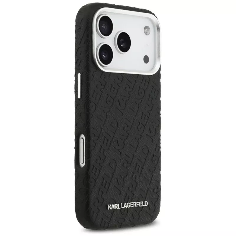 Capa MagSafe Karl Lagerfeld FW Stamped Karl para Apple iPhone 17 Pro preta