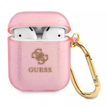 Capa de proteção GUESS Glitter Collection para Apple AirPods 1/2 - rosa
