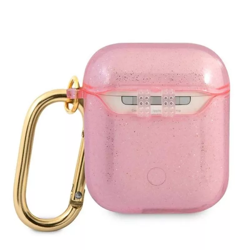 Capa de proteção GUESS Glitter Collection para Apple AirPods 1/2 - rosa