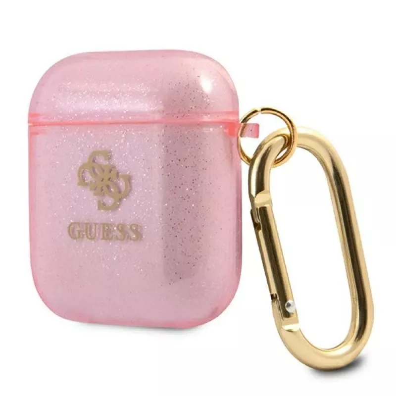 Capa de proteção GUESS Glitter Collection para Apple AirPods 1/2 - rosa