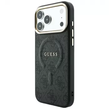 Capa MagSafe GUESS Embossed 4G Classic para iPhone 17 Pro Max / 18 Pro Max - preta
