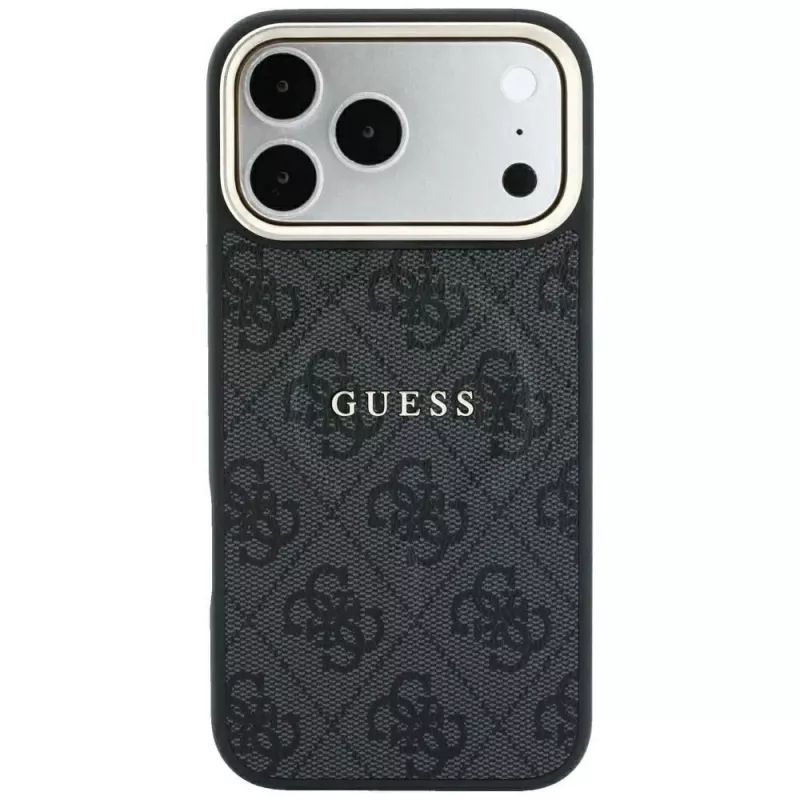 Capa MagSafe GUESS Embossed 4G Classic para iPhone 17 Pro Max / 18 Pro Max - preta