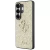 Capa GUESS Fixed Glitter Big 4G Metal Logo para Samsung Galaxy S26 Ultra - dourada