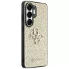 Capa GUESS Fixed Glitter Big 4G Metal Logo para Samsung Galaxy S26 Ultra - dourada