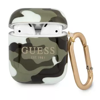 Capa GUESS Camo Collection para AirPods 1/2 verde/caqui