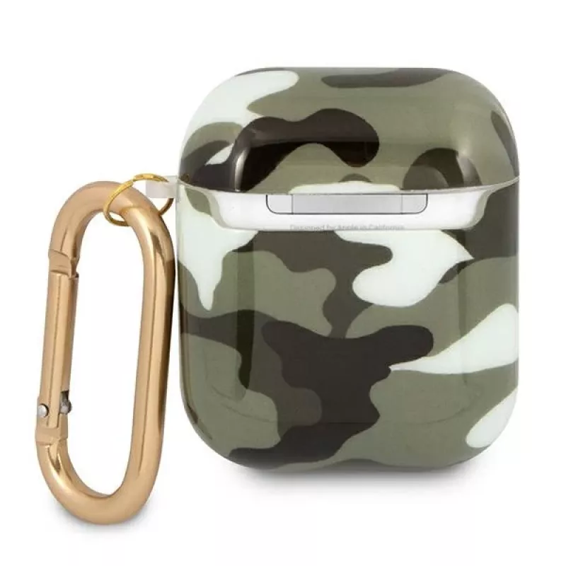 Capa GUESS Camo Collection para AirPods 1/2 verde/caqui