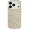 Capa MagSafe GUESS Glitter Triangle Logo para iPhone 17 Pro - dourada