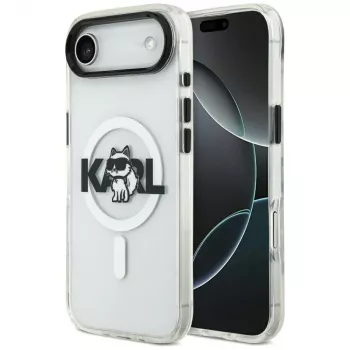 Karl Lagerfeld IML Choupette Sketch Logo Capa MagSafe para iPhone Air, Transparente