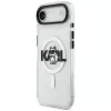 Karl Lagerfeld IML Choupette Sketch Logo Capa MagSafe para iPhone Air, Transparente