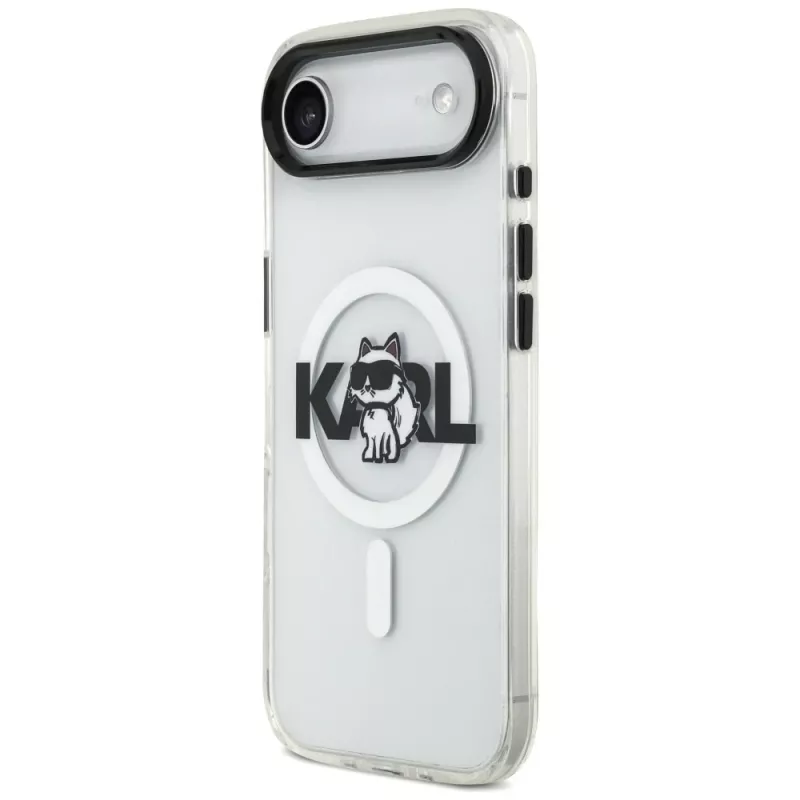 Karl Lagerfeld IML Choupette Sketch Logo Capa MagSafe para iPhone Air, Transparente