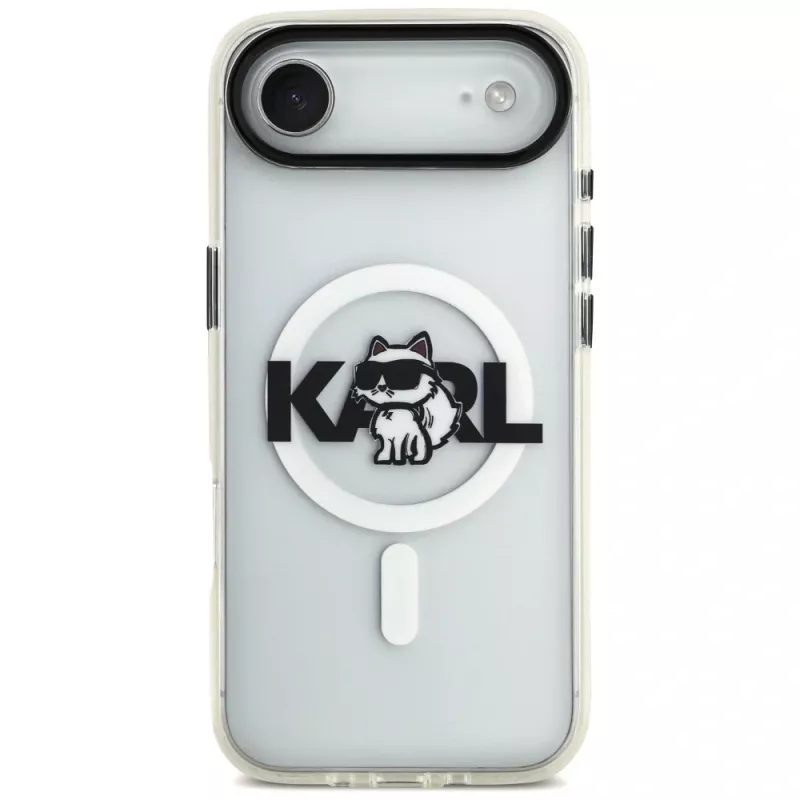 Karl Lagerfeld IML Choupette Sketch Logo Capa MagSafe para iPhone Air, Transparente