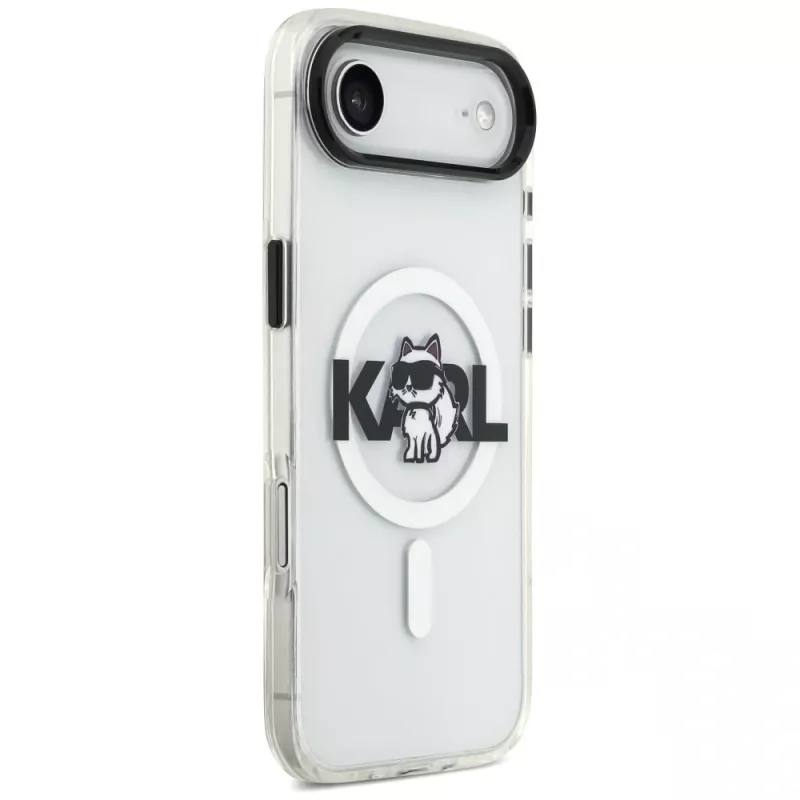Karl Lagerfeld IML Choupette Sketch Logo Capa MagSafe para iPhone Air, Transparente