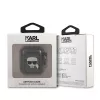 Capa Karl Lagerfeld KLA2UKHGK para AirPods 1/2 preta com glitter da cabeça do Karl