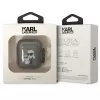 Capa Karl Lagerfeld KLA2HNKCTGK para AirPods 1/2 preta com glitter Karl & Choupette