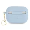 Capa Guess GUAPLSCHSB para AirPods Pro azul em silicone com charm Heart Collection