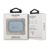 Capa Guess GUAPLSCHSB para AirPods Pro azul em silicone com charm Heart Collection