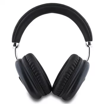 Auscultadores Bluetooth 5.3 over-ear GUESS com logótipo triangular metálico - pretos