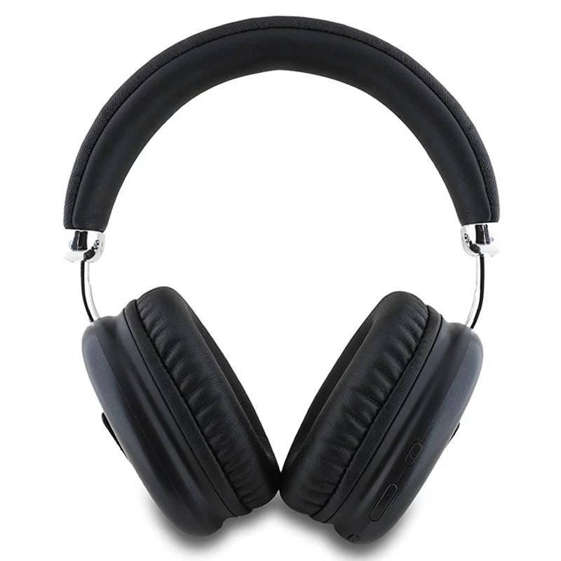 Auscultadores Bluetooth 5.3 over-ear GUESS com logótipo triangular metálico - pretos