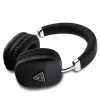 Auscultadores Bluetooth 5.3 over-ear GUESS com logótipo triangular metálico - pretos