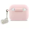 GUESS Capa de silicone 4G Charm para AirPods Pro 3, Rosa