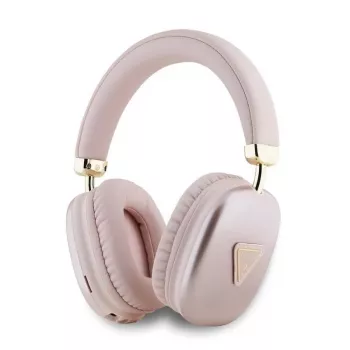 Auscultadores Bluetooth on-ear GUESS Metallic Triangle Logo V5.3 rosa