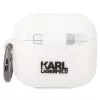 Capa Karl Lagerfeld KLACA3SILKCW para AirPods 3, branca, silicone Karl & Choupette