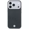 Capa MagSafe BMW Sign Inclined Deboss Letters para iPhone 18 Pro Max / 17 Pro Max - cinzento