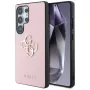 Capa GUESS Grained Big 4G Logo Small Classic Logo para Samsung Galaxy S25 Ultra - rosa