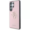 Capa GUESS Grained Big 4G Logo Small Classic Logo para Samsung Galaxy S25 Ultra - rosa