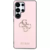 Capa GUESS Grained Big 4G Logo Small Classic Logo para Samsung Galaxy S25 Ultra - rosa