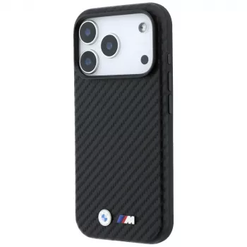 Capa MagSafe BMW M Carbon Metal Logo para iPhone 18 Pro Max / 17 Pro Max - preto