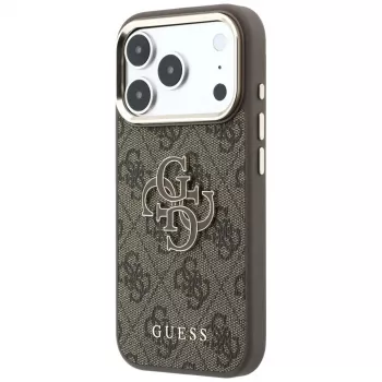 Capa GUESS 4G & Big Resin Logo para iPhone 17 Pro / 18 Pro - castanho