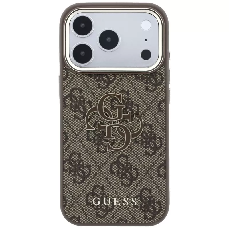 Capa GUESS 4G & Big Resin Logo para iPhone 17 Pro / 18 Pro - castanho