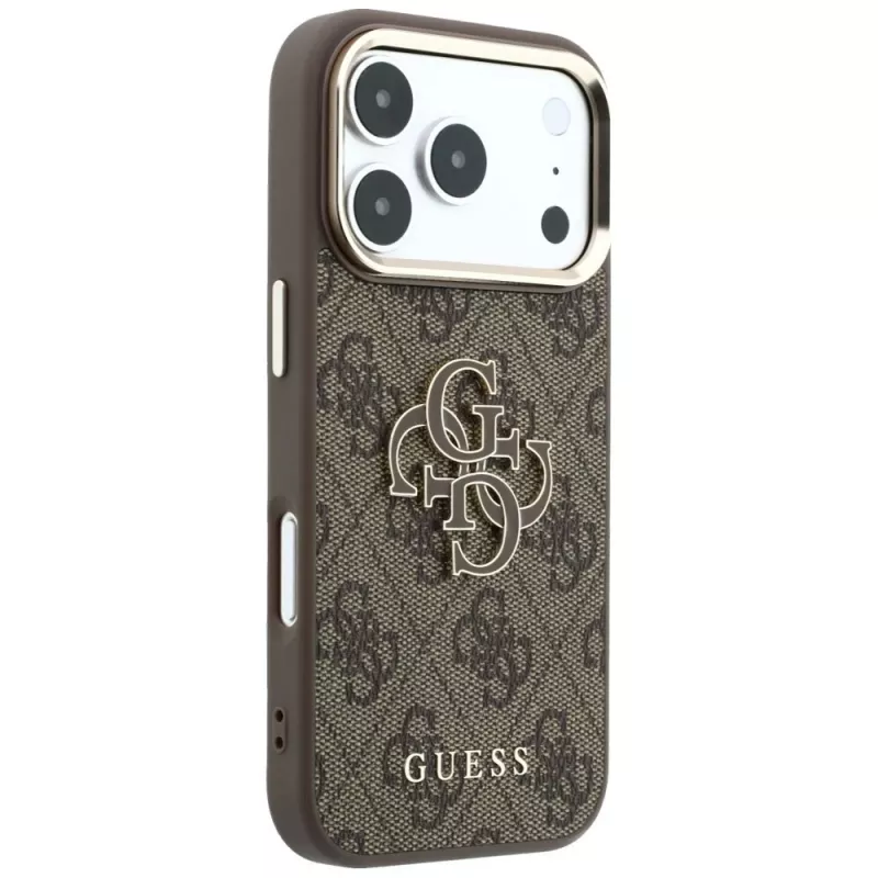 Capa GUESS 4G & Big Resin Logo para iPhone 17 Pro / 18 Pro - castanho