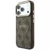 Capa MagSafe GUESS Embossed 4G Classic para iPhone 17 Pro Max / 18 Pro Max - castanho