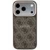 Capa MagSafe GUESS Embossed 4G Classic para iPhone 17 Pro Max / 18 Pro Max - castanho