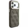 Capa MagSafe GUESS Embossed 4G Classic para iPhone 17 Pro Max / 18 Pro Max - castanho