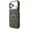 Capa MagSafe GUESS Embossed 4G Classic para iPhone 17 Pro / 18 Pro - castanho