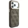 Capa MagSafe GUESS Embossed 4G Classic para iPhone 17 Pro / 18 Pro - castanho