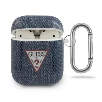 Capa GUESS GUACA2TPUJULDB para AirPods 1/2, azul-escuro, coleção Jeans