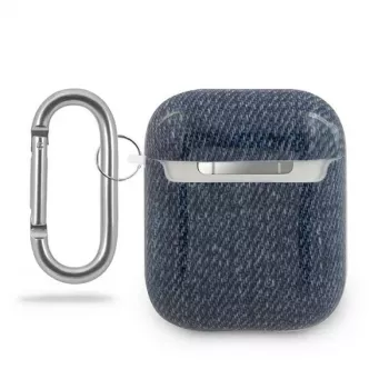 Capa GUESS GUACA2TPUJULDB para AirPods 1/2, azul-escuro, coleção Jeans